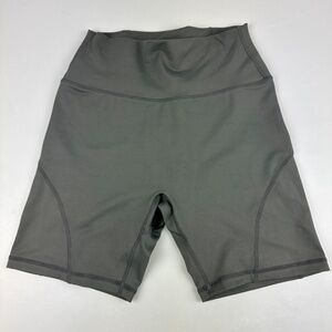 Three Nails Womens Size S Compression Yoga Bike Shorts Gray